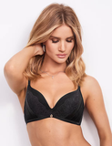 Silk & Lace Push Up Plunge Bra