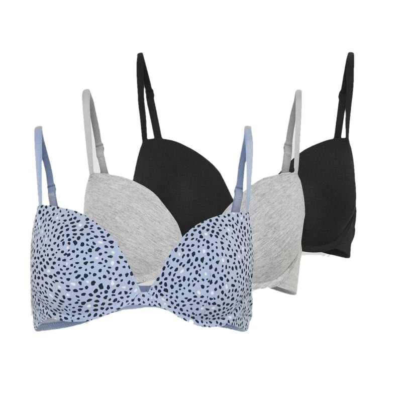 3Pk Balcony Full Cup T-Shirt Wired Bras DD - E