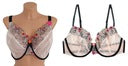 Floral Tattoo Embroidered Balcony Bra