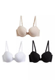 3pk Wired Balcony Full Cup T-Shirt Bras A-E