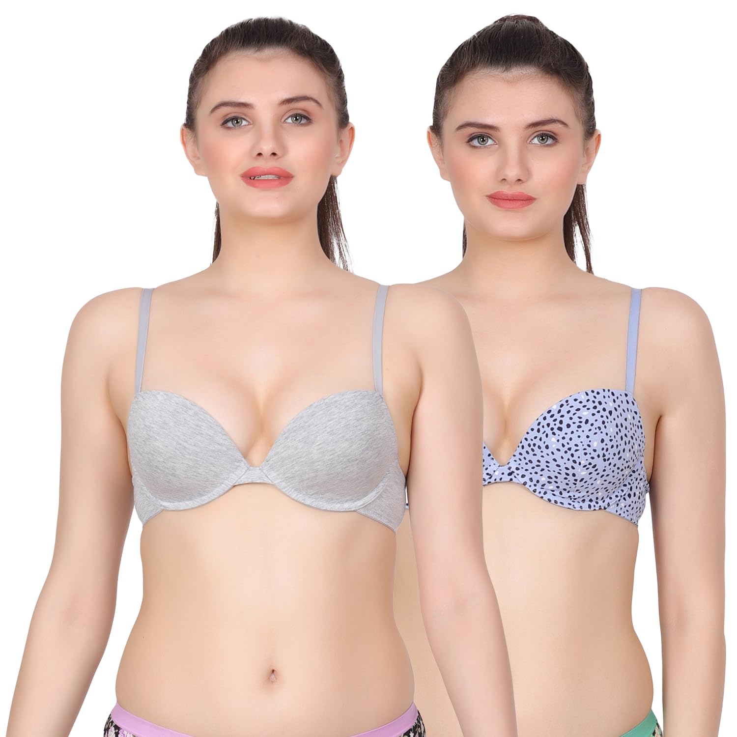 3Pk Balcony Full Cup T-Shirt Wired Bras DD - E