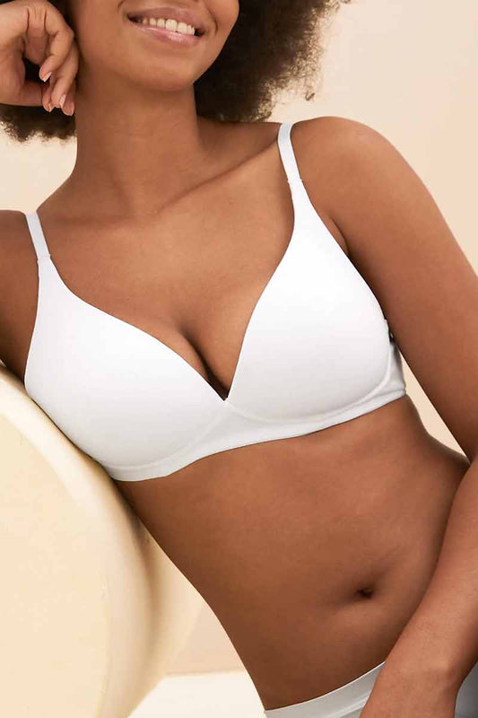 3Pk Non Wired Plunge Full Cup T-Shirt Bras A - E