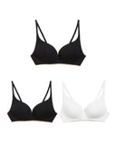 3Pk Non Wired Plunge Full Cup T-Shirt Bras A - E