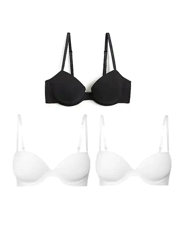 3pk Wired Full Cup T-Shirt Balcony Bras DD-E