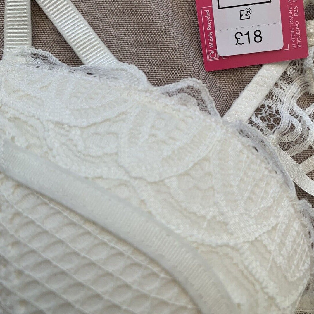 Cream Lace Padded Underwired Bra