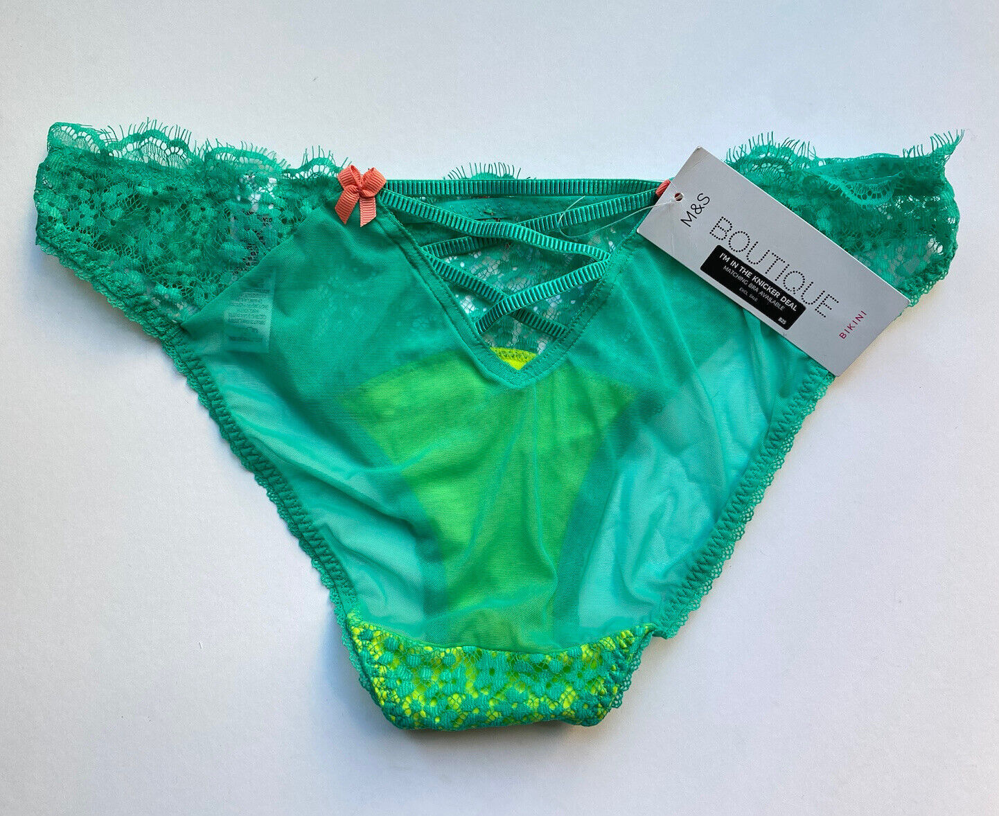 Green Lace Bikini Style Underwear  Bra Set