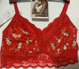 Garden Floral Lace Non Wired Bralette Bra Set