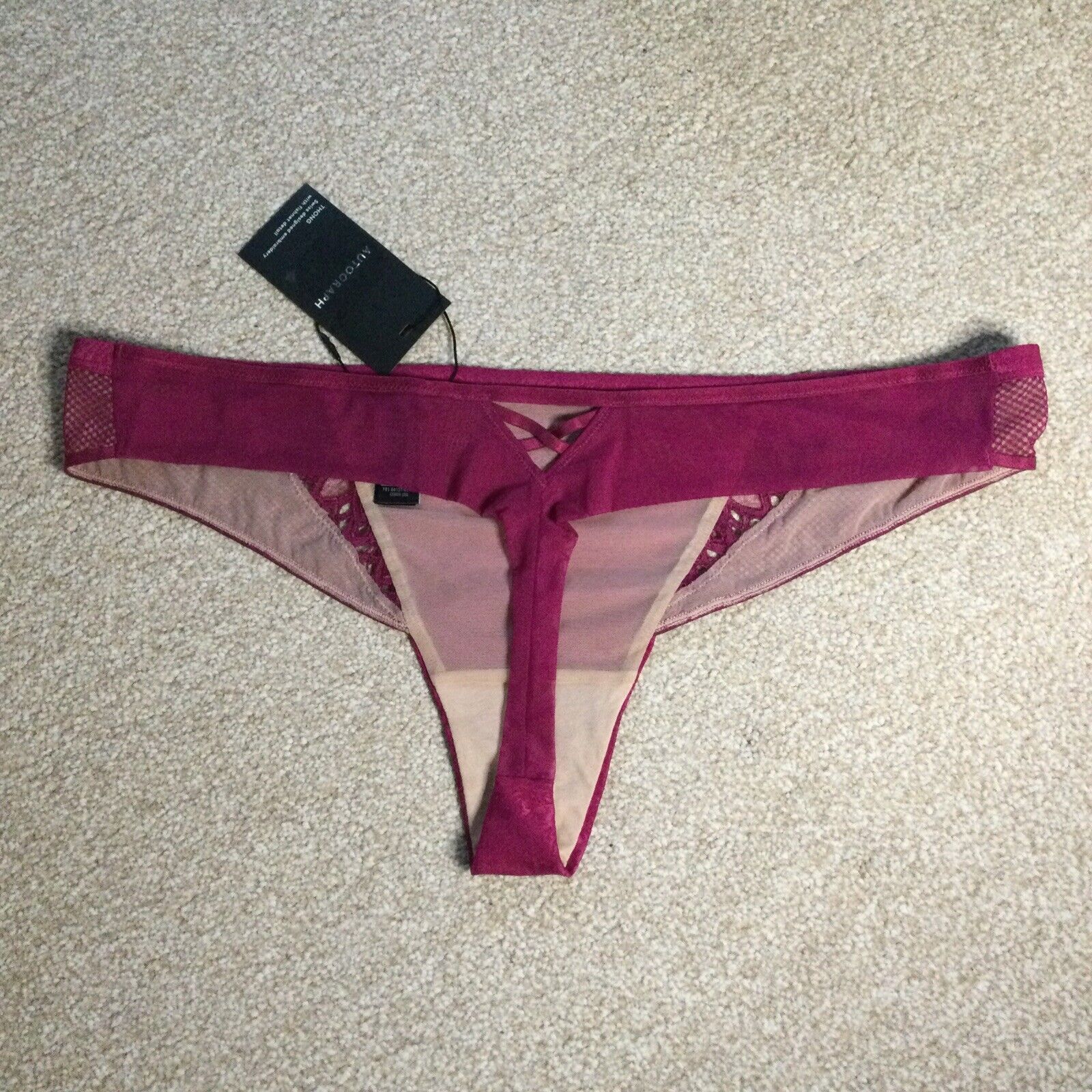 Swiss Designed Embroidery Thong Knicker