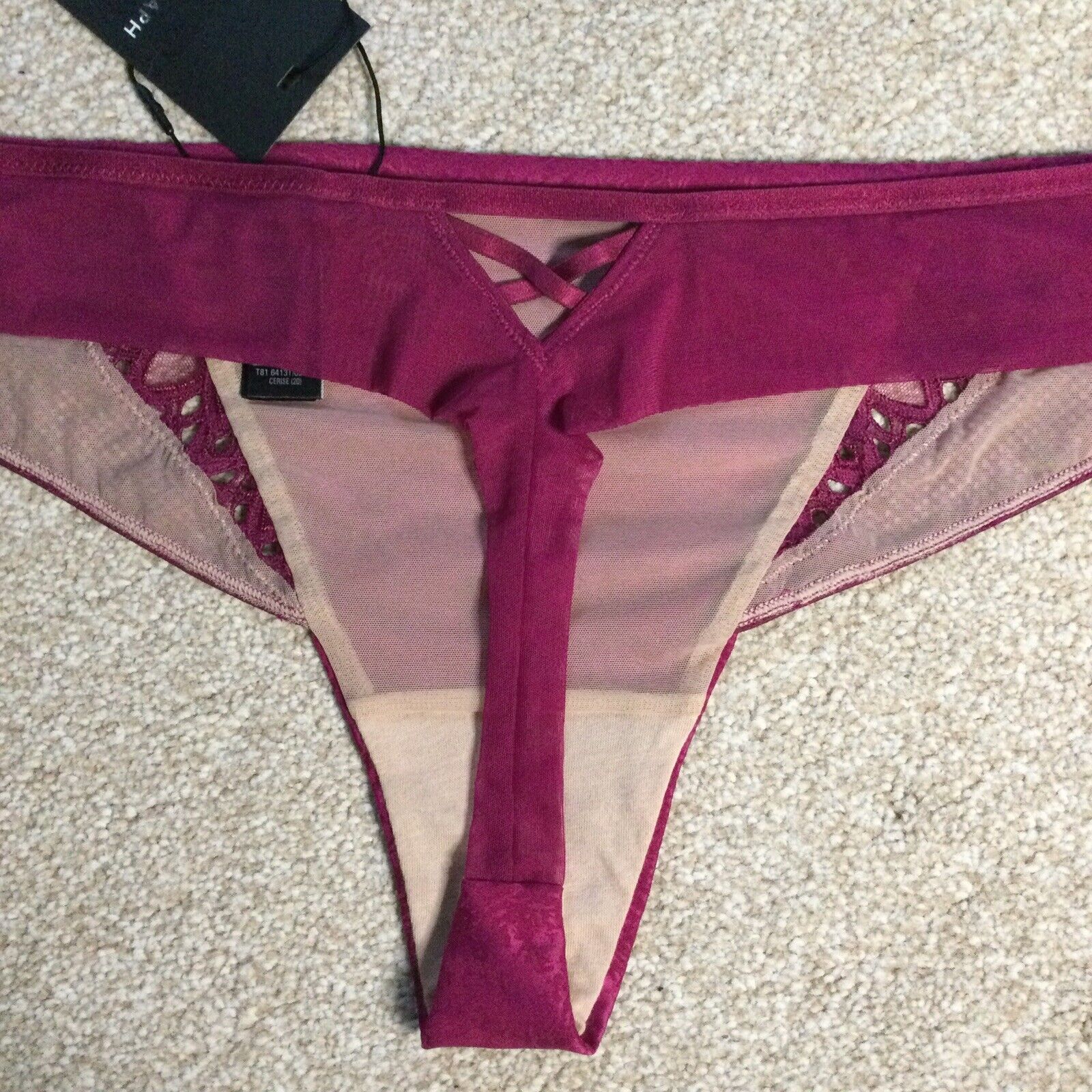 Swiss Designed Embroidery Thong Knicker