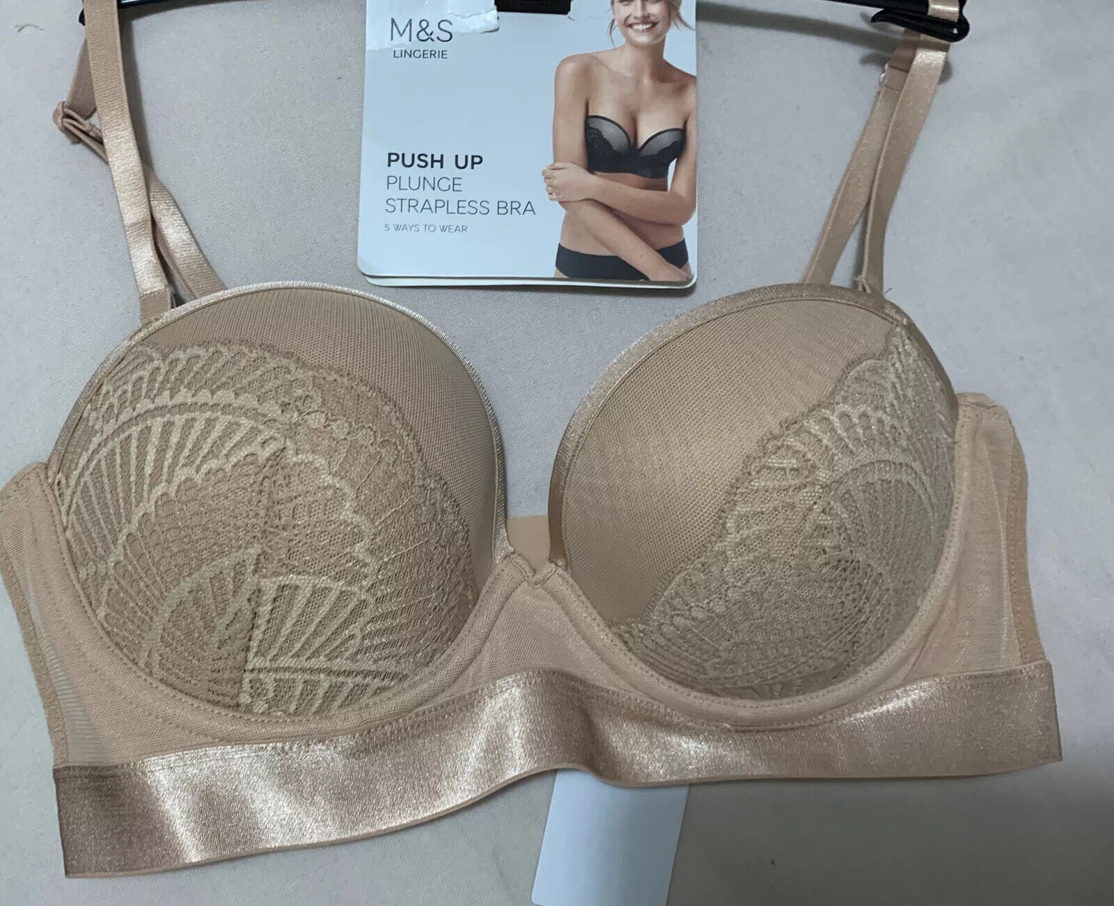 UNDERWIRED, Padded Strapless  Wear PUSH UP PLUNGE BRA