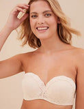 Lace Padded Bandeau Strapless Bra