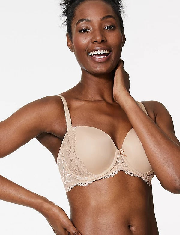 Lace Padded Strapless Bra