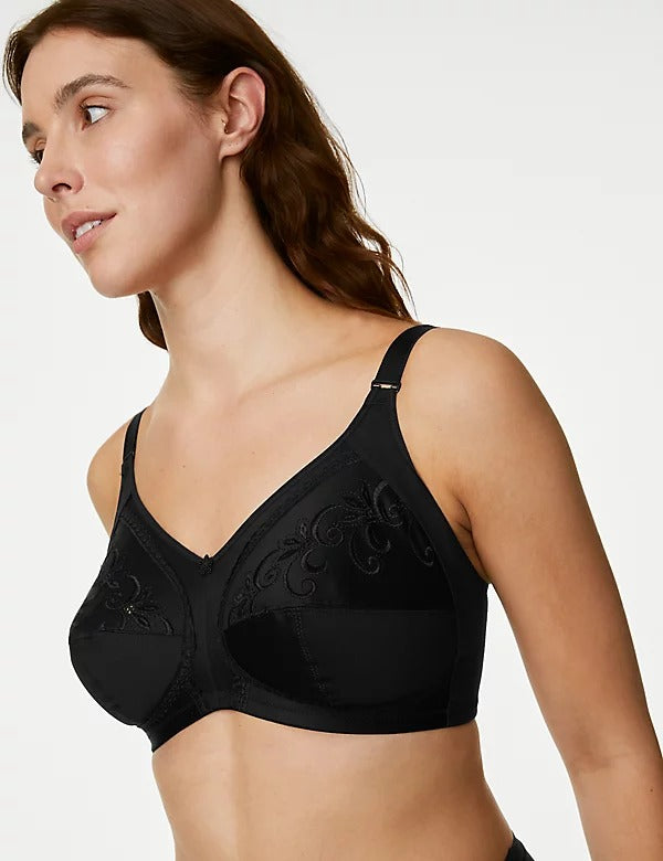 Total Support Embroidered Full Cup Bra