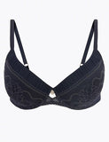 Mesh & Lace Underwired Full Cup Bra