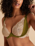 Silk Satin Lace Bra Set