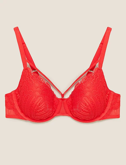 Scallop Lace Padded Full Cup Bra