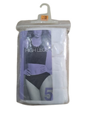 5pk Cotton Rich High Leg Knicker